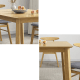 Loft Hansan Extendable Dining Table with 4 chairs, Oak, 120/150x80x75cm