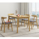 Loft Hansan Dining Table, 1.4m, with 4 chairs, Light Wood