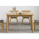 Loft Hansan Dining Table, 1.4m, with 4 chairs, Light Wood