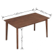 Loft Hansan Dining Table, 1.4m, with 4 chairs, Dark Wood