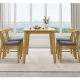 Loft Hansan Dining Table with 4 chairs, Oak, 120x80x75cm