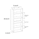 Loft Newton Bookcase, 5-Tier, White