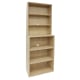 Loft Newton Bookcase, 76.2x34.5x208.4cm, White stained oak veneer