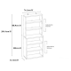 Loft Newton Bookcase, 76.2x34.5x208.4cm, White stained oak veneer