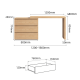 Loft Ensio Floating Dressing table with Chest of 3 Drawers