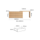 Loft Ensio Floating Dressing table with Chest of 6 Drawers