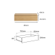 Loft Japandi Floating Entertainment Unit, 80x40x24.3cm, Light Wood