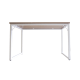 Loft Newton Steel Frame Desk, 1.4m, White & Light Wood