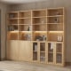 Loft Kiri Bookcase with 4 Doors, 1.2m, Light Wood