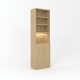 Loft Kiri Bookcase with 2 Doors, 0.6m, Light Wood