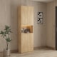 Loft Kiri Bookcase with 4 Doors, 0.6m,  Light Wood