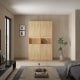 Loft Kiri Bookcase with 8 Doors, 1.2m, Light Wood