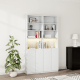 Loft Kiri Bookcase with 4 Doors, 1.2m, White