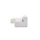 MODE Bravo 4-Seater Armless Modular Sofa with Chaise, Boucle, Cream White