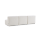 MODE Bravo 4-Seater Armless Modular Sofa with Chaise, Boucle, Cream White