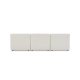 MODE Bravo 4-Seater Armless Modular Sofa with Chaise, Boucle, Cream White
