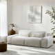 MODE Bravo 3.5-Seater Modular Sofa with Arm, Boucle, Cream White
