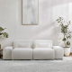 MODE Bravo 3.5-Seater Modular Sofa with Arm, Boucle, Cream White