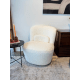 MODE Domi Boucle Swivel Chair, Pearly White