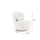 MODE Domi Boucle Swivel Chair, Pearly White
