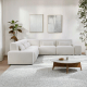 MODE Bravo 5-Seater Modular Corner Sofa with Arm, Boucle, Cream White