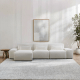 MODE Bravo 4.5-Seater Modular Sofa with Chaise & Arm, Boucle, Cream White