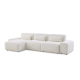 MODE Bravo 4.5-Seater Modular Sofa with Chaise & Arm, Boucle, Cream White
