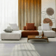 MODE Rubik 4-Seater Modular Sofa with Chaise, Oatmeal & Burnt Orange