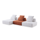 MODE Rubik 4-Seater Modular Sofa with Chaise, Oatmeal & Burnt Orange