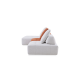MODE Rubik 4-Seater Modular Sofa with Chaise, Oatmeal & Burnt Orange