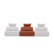 MODE Rubik 4-Seater Modular Sofa with Chaise, Oatmeal & Burnt Orange