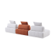 MODE Rubik 4-Seater Modular Sofa with Chaise, Oatmeal & Burnt Orange