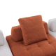 MODE Rubik 4-Seater Modular Sofa with Chaise, Oatmeal & Burnt Orange