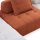 MODE Rubik 4-Seater Modular Sofa with Chaise, Oatmeal & Burnt Orange