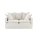 MODE Crepes 2.5-Seater Linen Sofa, Off-White