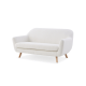 MODE Milo Boucle Loveseat, Chalk White