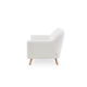 MODE Milo Boucle Loveseat, Chalk White