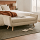 MODE Milo Boucle Bench, Chalk White