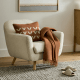 MODE Milo Boucle Armchair, Chalk White