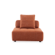 MODE Rubik 1-Seater Lounger Sofa, Burnt Orange