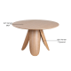 MODE Elara Round Dining Table 1.2m, Natural
