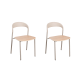 MODE Elara Dining Chairs, Light Brown & Natural, Set of 2