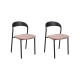 MODE Elara Dining Chairs, Black & Brown, Set of 2