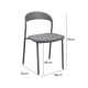 MODE Elara Dining Chairs, Black & Brown, Set of 2