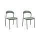 MODE Elara Dining Chairs, Green, Set of 2
