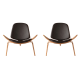 MODE Hans Wegner 2PCS Living Room Set, Black