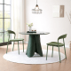MODE Elara Round Dining Table Set with 2 Chairs, Green