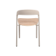 MODE Elara Round Dining Table Set with 4 Chairs, Light Brown & Natural
