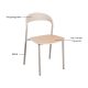 MODE Elara Round Dining Table Set with 4 Chairs, Light Brown & Natural