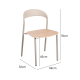 MODE Elara Round Dining Table Set with 4 Chairs, Light Brown & Natural